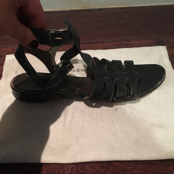 Pre-Owned Balenciaga Black Leather Caged Sandals - Picture 4 of 6